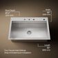 Kohler Lyric 33" Undermount Single-Bowl Kitchen Sink in Stainless Steel, , large
