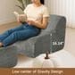 Hearth and Haven Accent Chair and Ottoman in Gray, , large