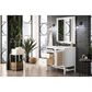 James Martin Vanities Addison 36" Single Bathroom Vanity in Glossy White with 3 cm Arctic Fall Solid Surface Top and Rectangular Sink, , large