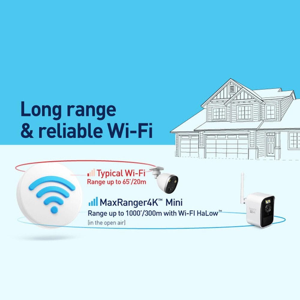 Swann MaxRanger4K Mini Long-Range Wireless Security System in White, , large