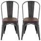 Lumisource Oregon Stackable Dining Chair in Vintage Espresso/Vintage Black (Set of 2), , large