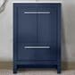 Lexora Home Lafarre 24" Single Bathroom Vanity in Navy Blue with 2 cm White Quartz Top and Rectangular Sink, , large
