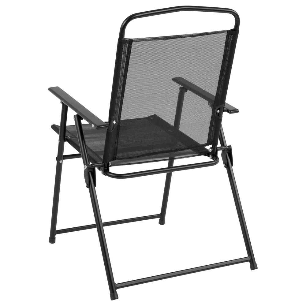 Flash Furniture Nantucket 6-Piece Patio Garden Set in Black, , large
