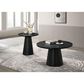 Furniture of America Halewood Round Coffee Table in Black, , large