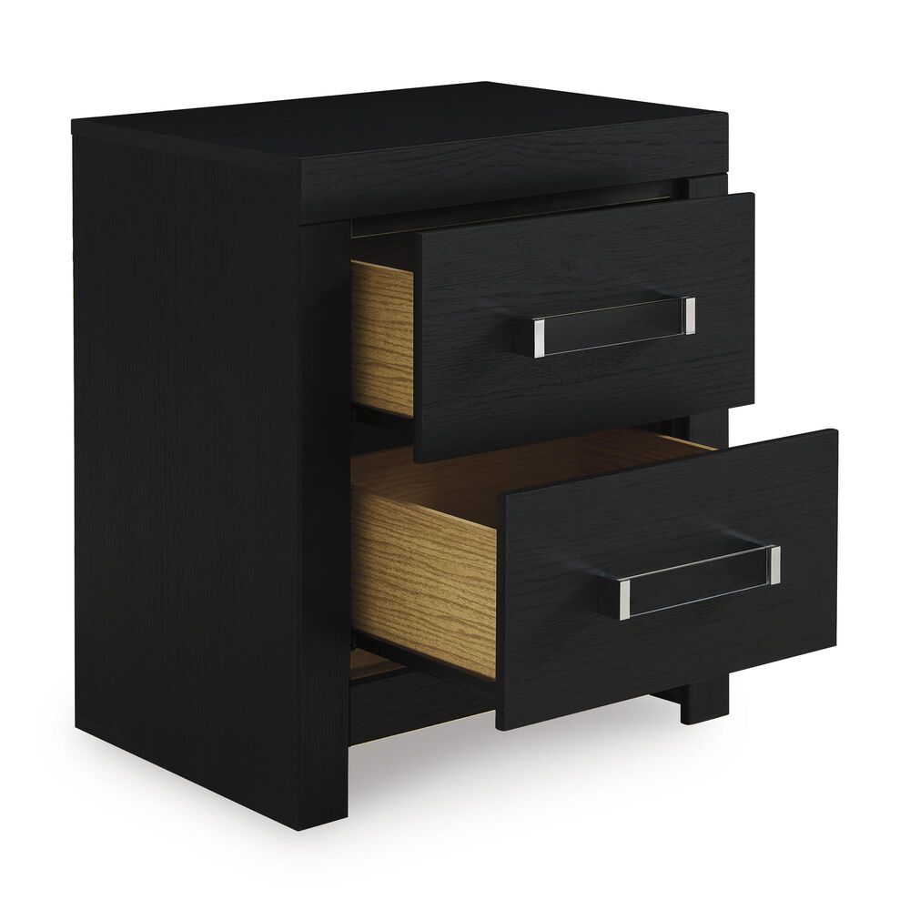 Ashley Maeling Queen LED Panel Bed with Dresser and Nightstand in Matte Black, , large
