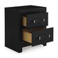 Ashley Maeling Queen LED Panel Bed with Dresser and Nightstand in Matte Black, , large