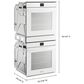 Whirlpool 24" Double Electric Wall Oven with Convection in White, , large