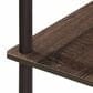 HOMLUX Turn-N-Tube 3-Space Ladder Bookshelf in Walnut and Brown, , large