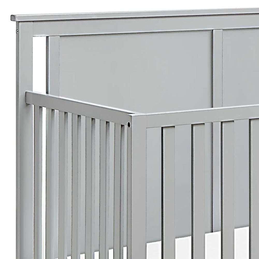 Hearth and Haven Connelly Mini Crib with Mattress Pad in Gray and Rockport Gray, , large