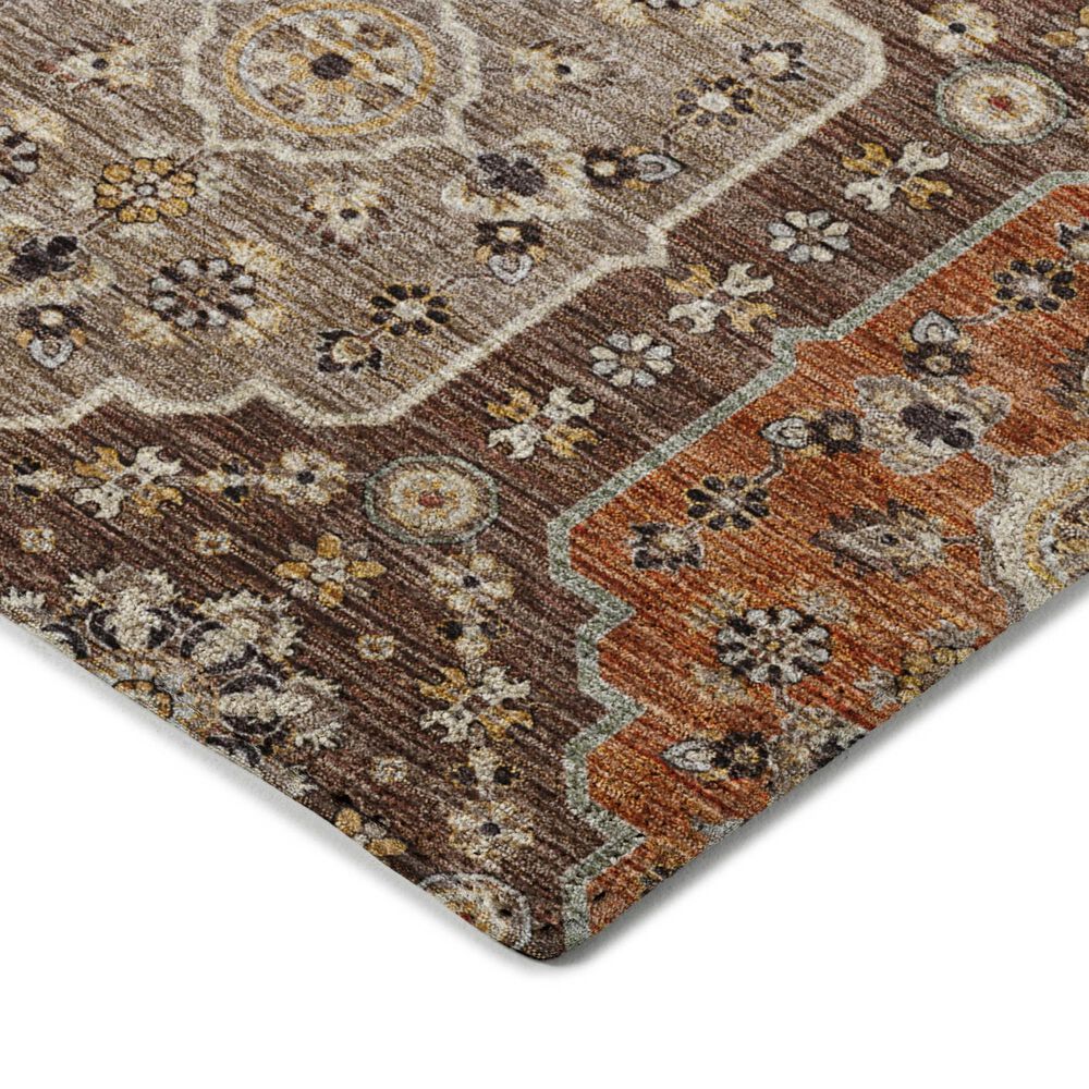 Dalyn Rug Company Silk Road Chocolate, Ivory, Gold, Copper, Gray, Taupe and Blue 2&#39;6&quot; x 3&#39;10&quot; Area Rug, , large
