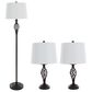 Timberlake Spiral Cage 3-Piece Floor and Table Lamp Set in Bronze, , large