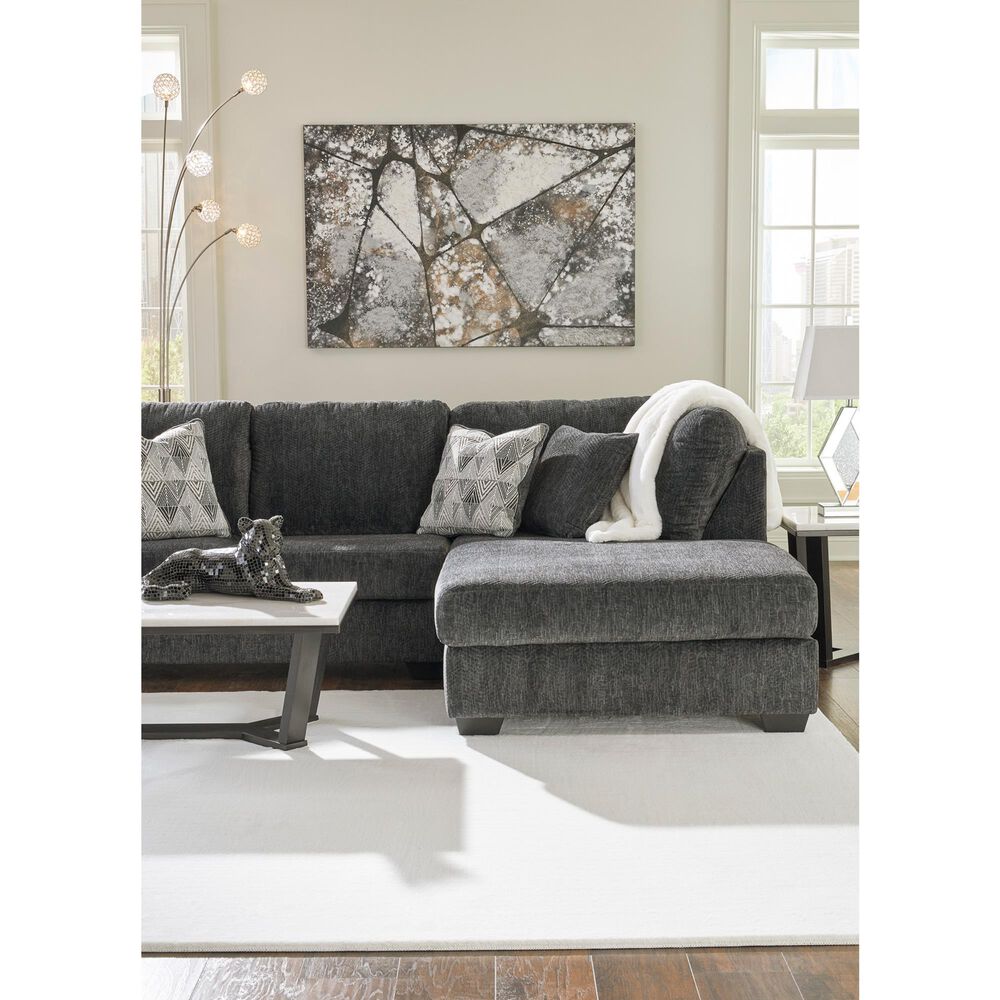 Ashley Biddeford 2-Piece Right Facing Sectional with Chaise in Shadow, , large