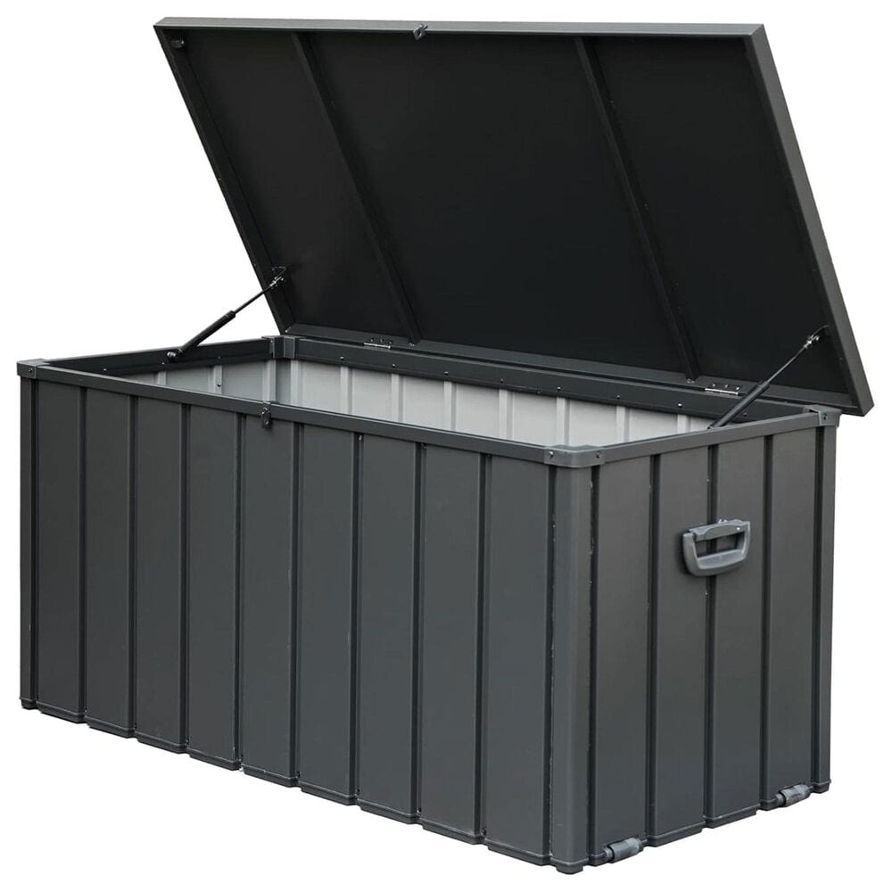 Hearth and Haven 120-Gallon Outdoor Storage Deck Box with Waterproof Material in Dark Gray, , large