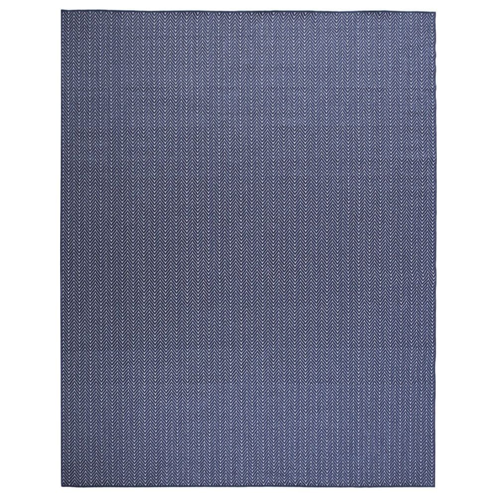 Nourison Horizon HOZ02 Navy 9" x 12" Indoor/Outdoor Area Rug, , large