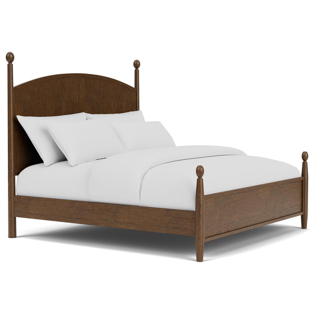 Riverside Furniture Calhoun 4-Piece King Panel Bedroom Set in Whiskey Oak, , large