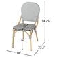 Hearth and Haven Outdoor Armless Bistro Chair in Gray (Set of 2), , large