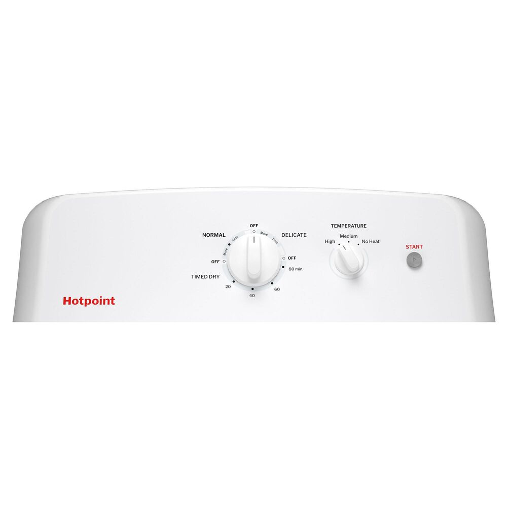 Hotpoint 6.2 Cu. Ft. Capacity Electric Dryer in White, , large