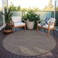 Dalyn Rug Company Laidley 4" Round Chocolate Indoor/Outdoor Area Rug, , large