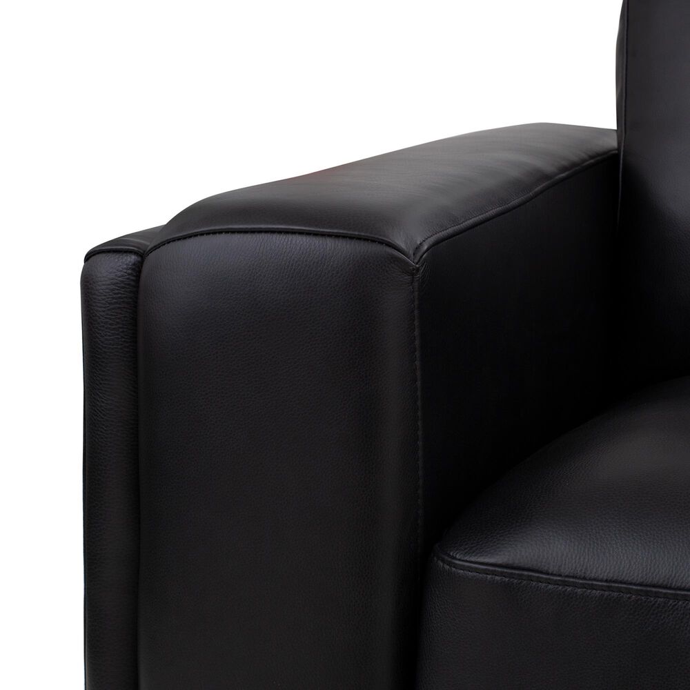 Italiano Furniture Luca Stationary Sofa in Black, , large