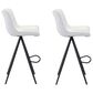 Zuo Modern Aki Bar Stool in White and Black (Set of 2), , large