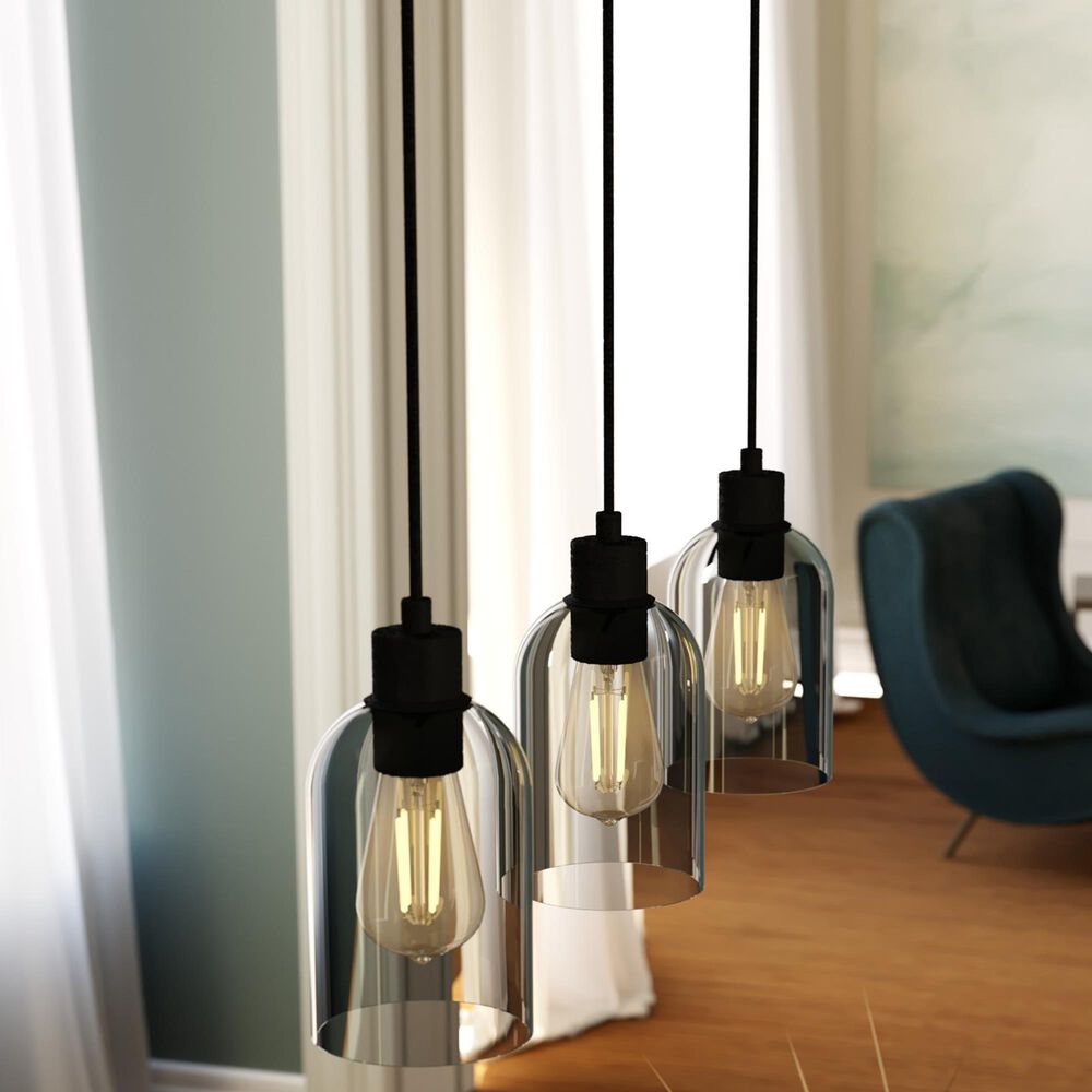 Hunter Lochmeade 29&quot; 3-Light Linear Pendant Cluster in Natural Iron, , large