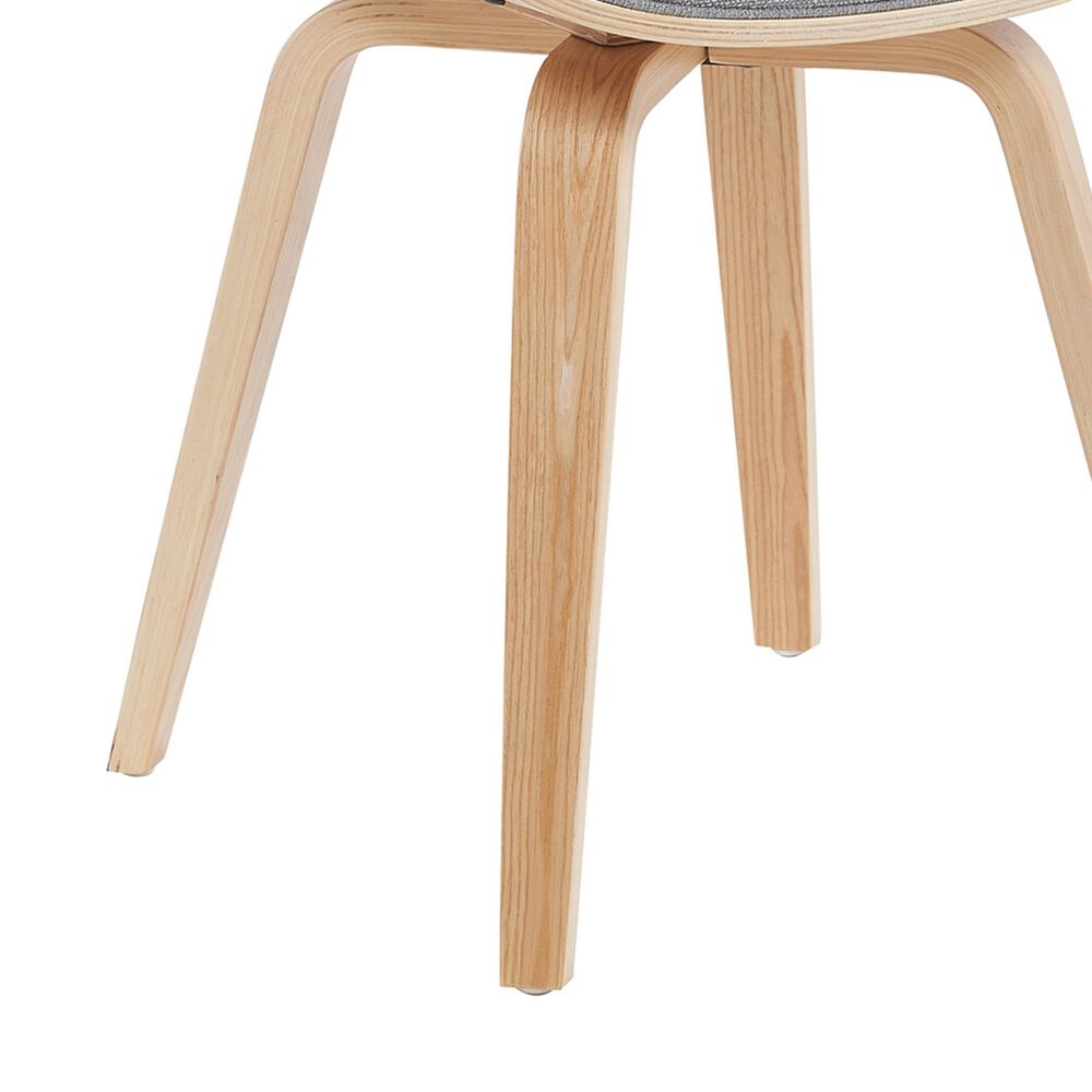 Armen Living Summer Arm Chair with Gray Upholstery in Oak, , large
