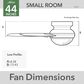 Hunter Lilliana 44" Ceiling Fan with LED Lights in Brushed Nickel, , large