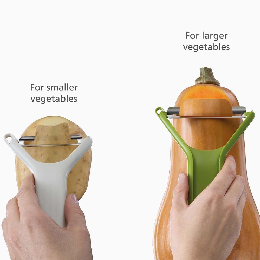 Joseph Joseph Nest 2-Piece Peeler Set in Stone and Green, , large