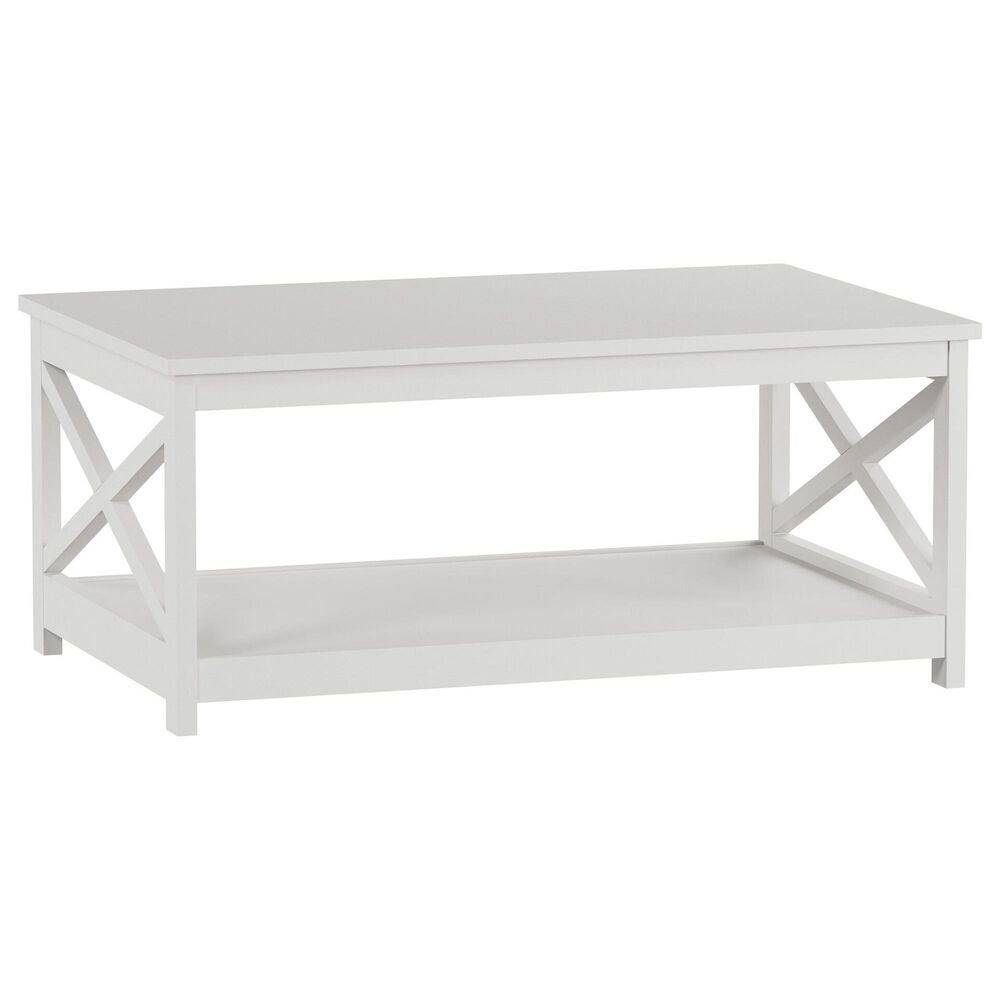 Timberlake Lavish Home 2-Tier Coffee Table in White, , large