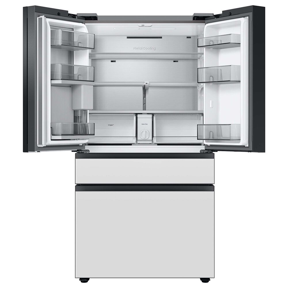Samsung Bespoke 2-Piece Kitchen Package with Morning Blue and White 23 Cu. Ft. Counter Depth French Door Refrigerator and Dishwasher in Black Stainless Steel, , large