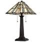 Cal Lighting Tiffany Table Lamp with Pull Chain Switch in Dark Bronze, , large