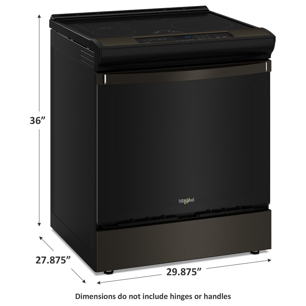 Whirlpool 6.4 Cu. Ft. Induction Range with No Preheat Air Fry in Black Stainless, , large