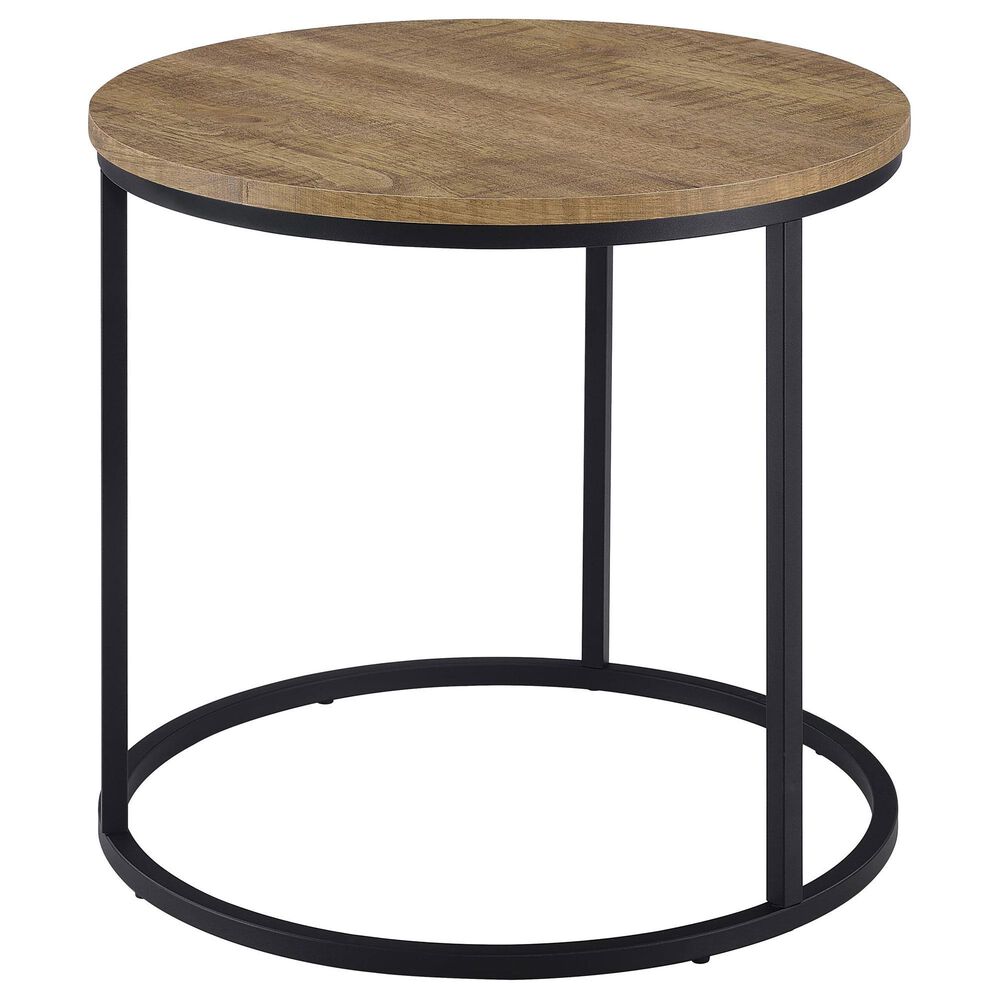 Pacific Landing Lainey Round End Table in Mango and Black, , large