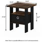 HOMLUX 2-Piece 1-Shelf End Table with Bin Drawer in Amber Pine, , large