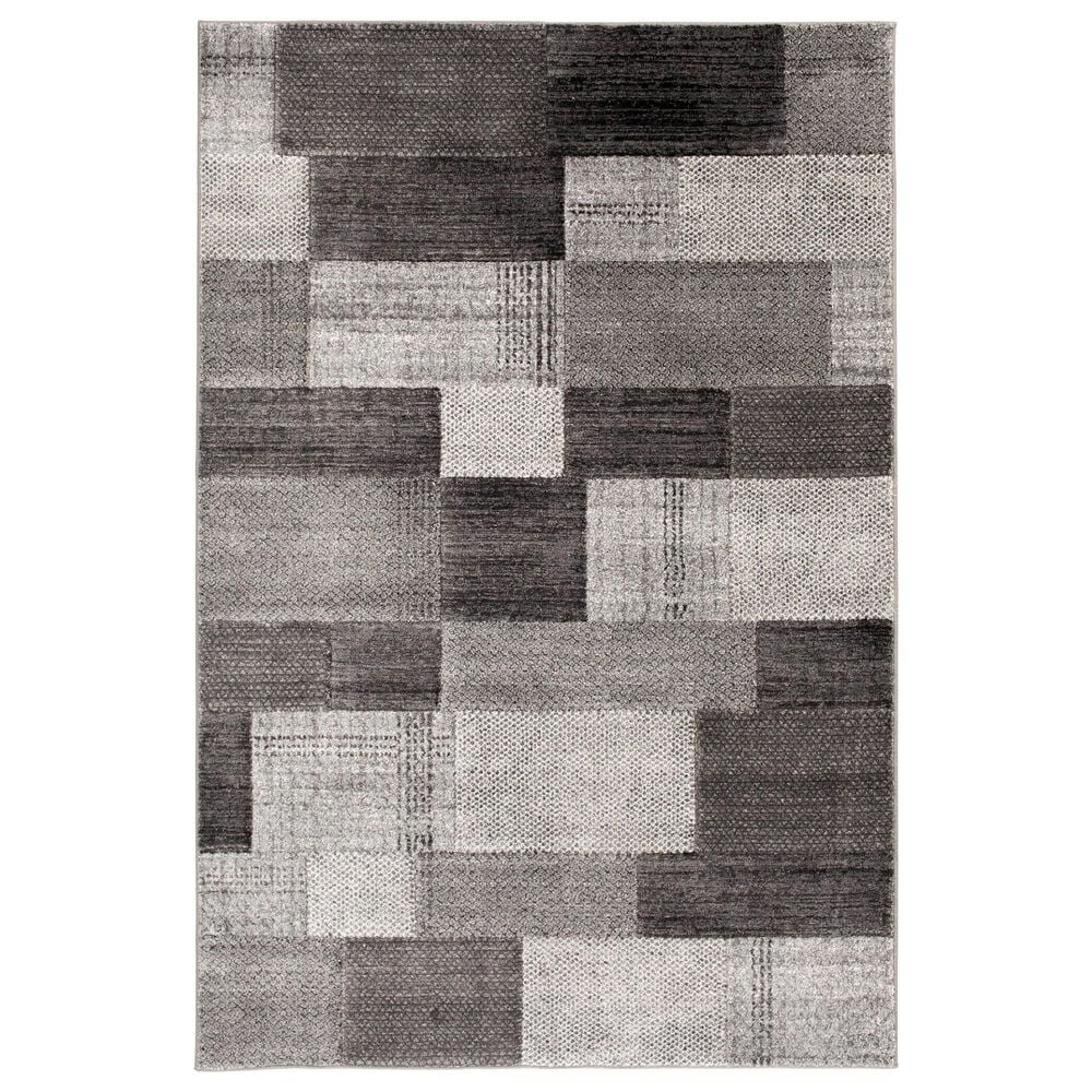 Central Oriental Adore Hanford 5" x 7"6" Grey and White Area Rug, , large