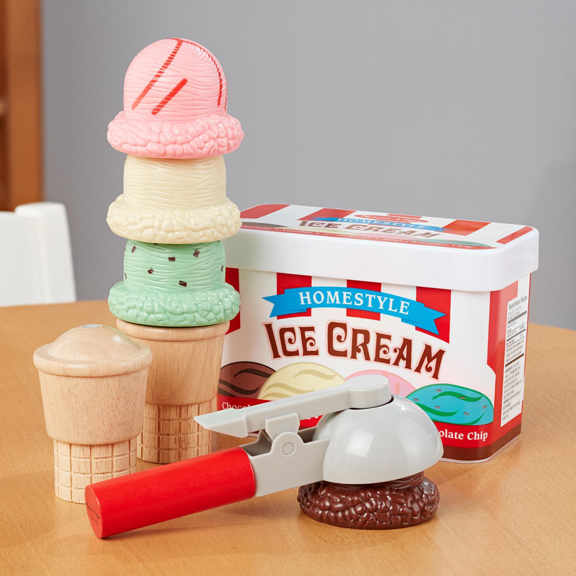 Melissa Doug Scoop and Stack Ice Cream Cone Playset NFM
