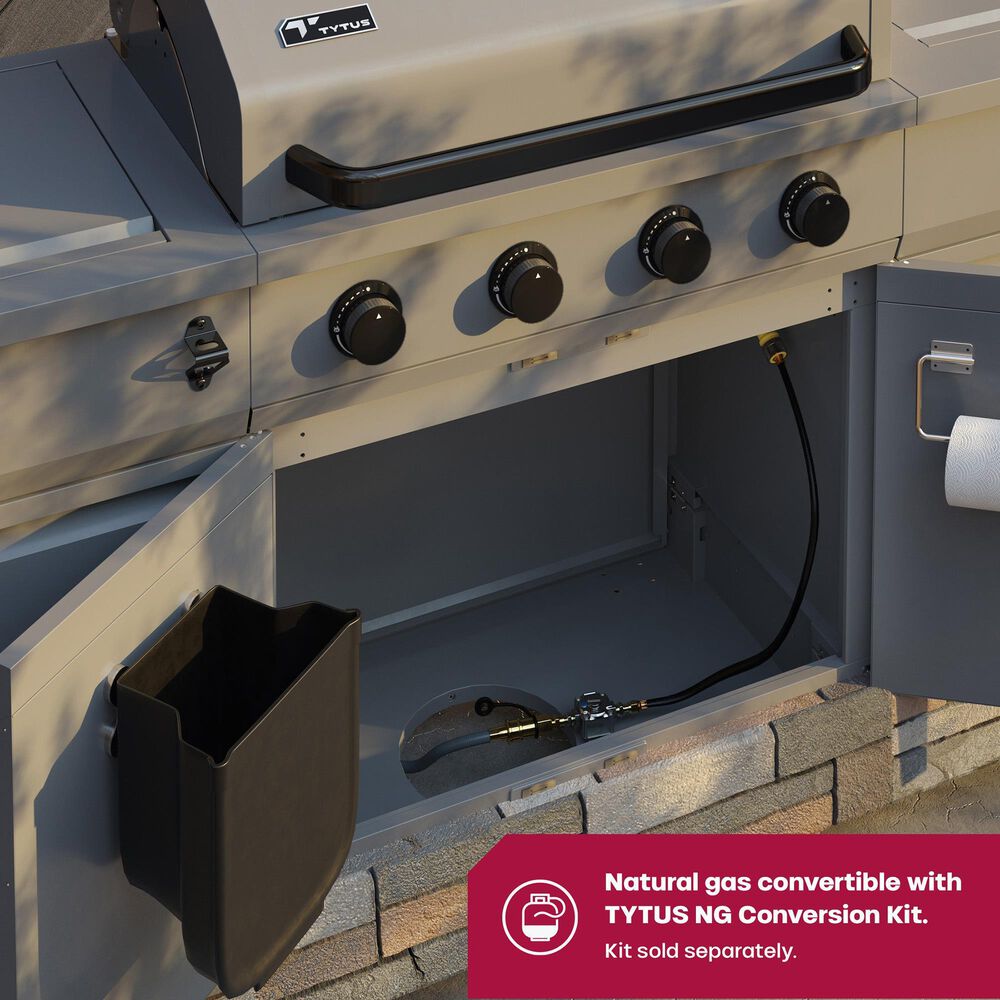 TYTUS Fresno 5-Burner LP/NG Convertible Grill in Gunmetal Gray and Shadow Stone, , large