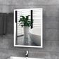 Lexora Home Aurorium 20" x 28" LED Vanity Mirror in White, , large