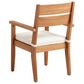 Linon Home Decor Carenen Patio Arm Chair with Antique White Cushion in Natural, , large