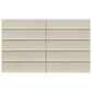 Emser Kaizen Oat 2" x 8" Rectangle on 9" x 15" Satin Porcelain Mosaic Sheet, , large