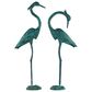 Maple and Jade Coastal Crane Garden Sculpture in Green (Set of 2), , large