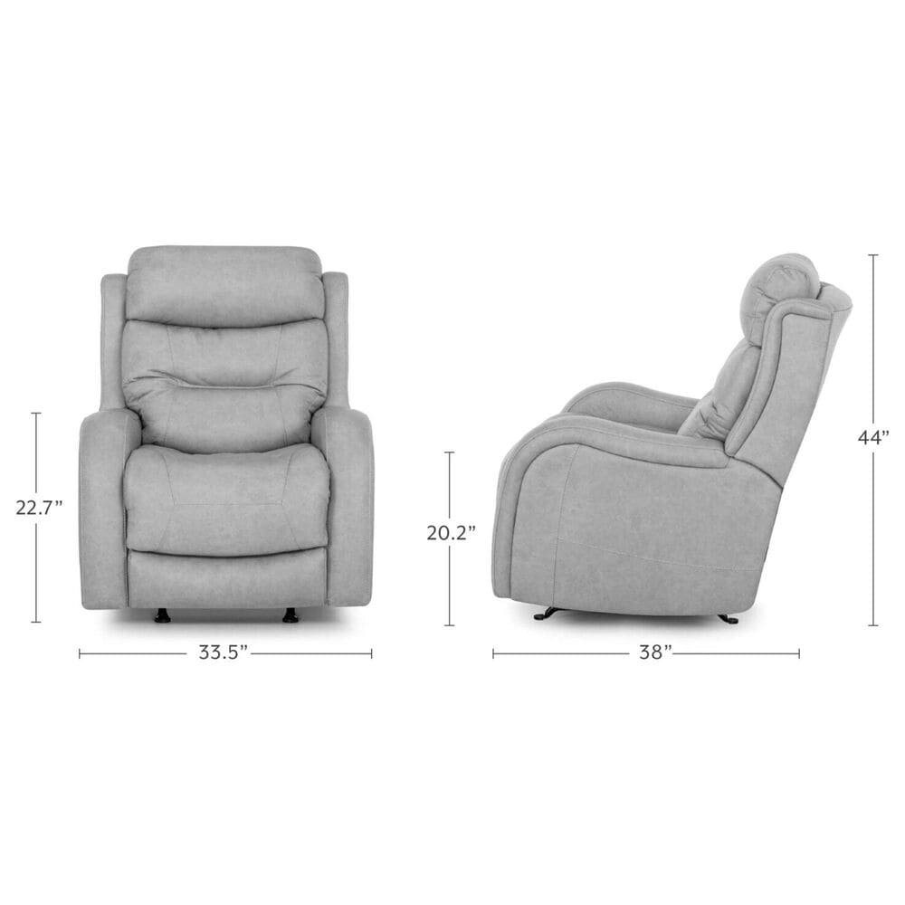Moore Furniture Magnus Power Rocker Recliner in Scylla Ash, , large