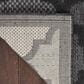 Nourison Easy Care 5" x 7" Charcoal and Black Indoor/Outdoor Area Rug, , large