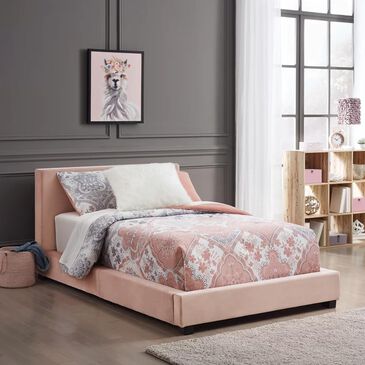 Signature Design by Ashley Chesani Twin Upholstered Platform Bed in Blush, , large