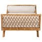 Baxton Studio Akemi Twin Rattan Daybed with Cushion in Light Honey, , large