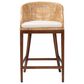 Baxton Studio Lumajang Bar Stool in Walnut Brown, , large