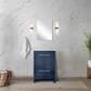Lexora Home Lafarre 24" Single Bathroom Vanity in Navy Blue with 2 cm White Cultured Marble Top and Rectangular Sink, , large