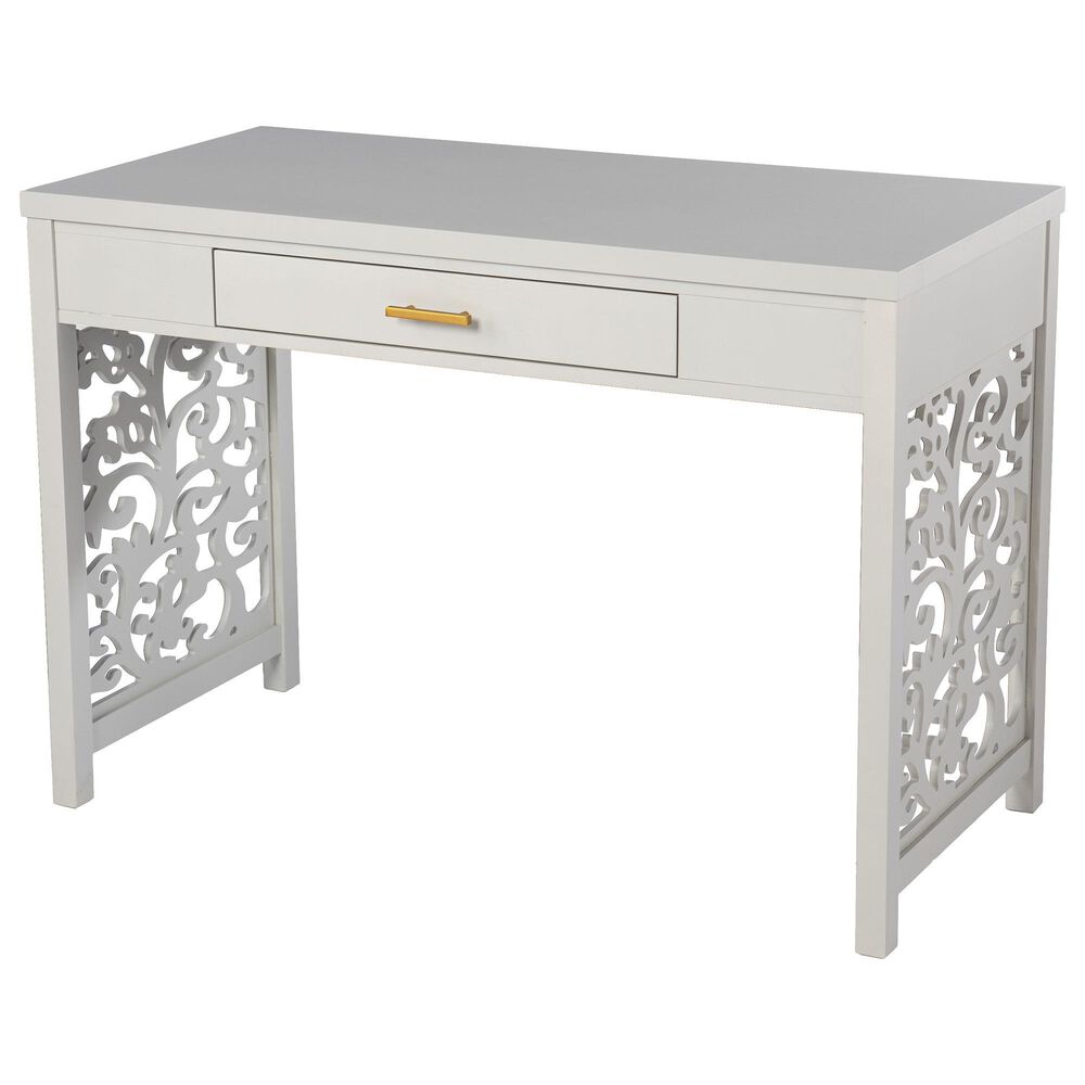 Southern Enterprises Ivybridge Storage Desk in Light Gray, , large
