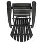 Hearth and Haven Malibu Outdoor Folding Adirondack Chair with Slatted Seating in Dark Gray, , large