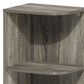 HOMLUX 3-Tier Corner Open Shelf Bookcase in French Oak, , large